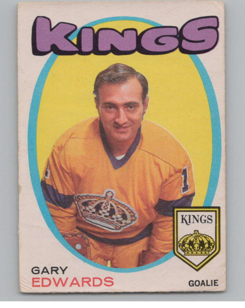 1971-72 O-Pee-Chee #155 Gary Edwards RC Rookie Kings  V99161 Image 1