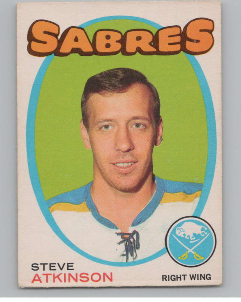 1971-72 O-Pee-Chee #162 Steve Atkinson  RC Rookie Buffalo Sabres  V99164 Image 1