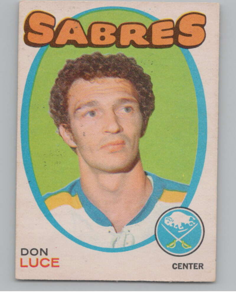 1971-72 O-Pee-Chee #166 Don Luce  RC Rookie Buffalo Sabres  V99168 Image 1