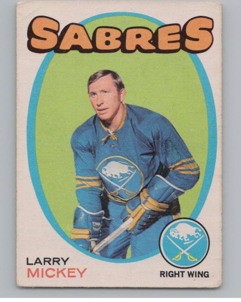 1971-72 O-Pee-Chee #167 Larry Mickey  Buffalo Sabres  V99169 Image 1