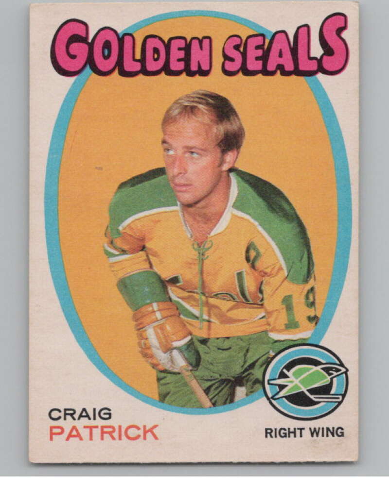 1971-72 O-Pee-Chee #184 Craig Patrick  RC Rookie California Golden Seals  V99179 Image 1
