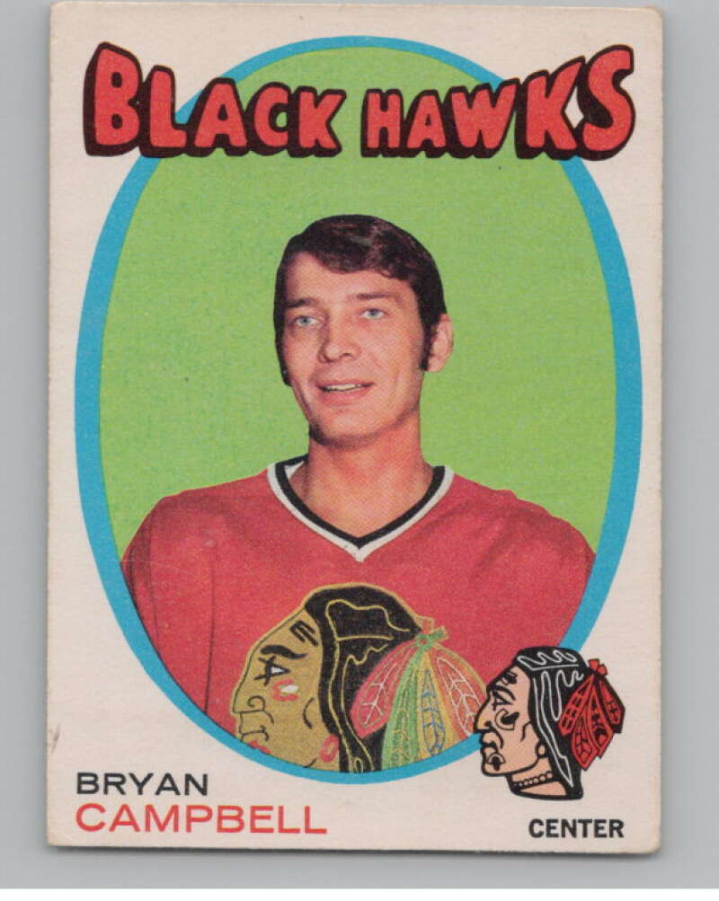 1971-72 O-Pee-Chee #214 Bryan Campbell  Chicago Blackhawks  V99190 Image 1