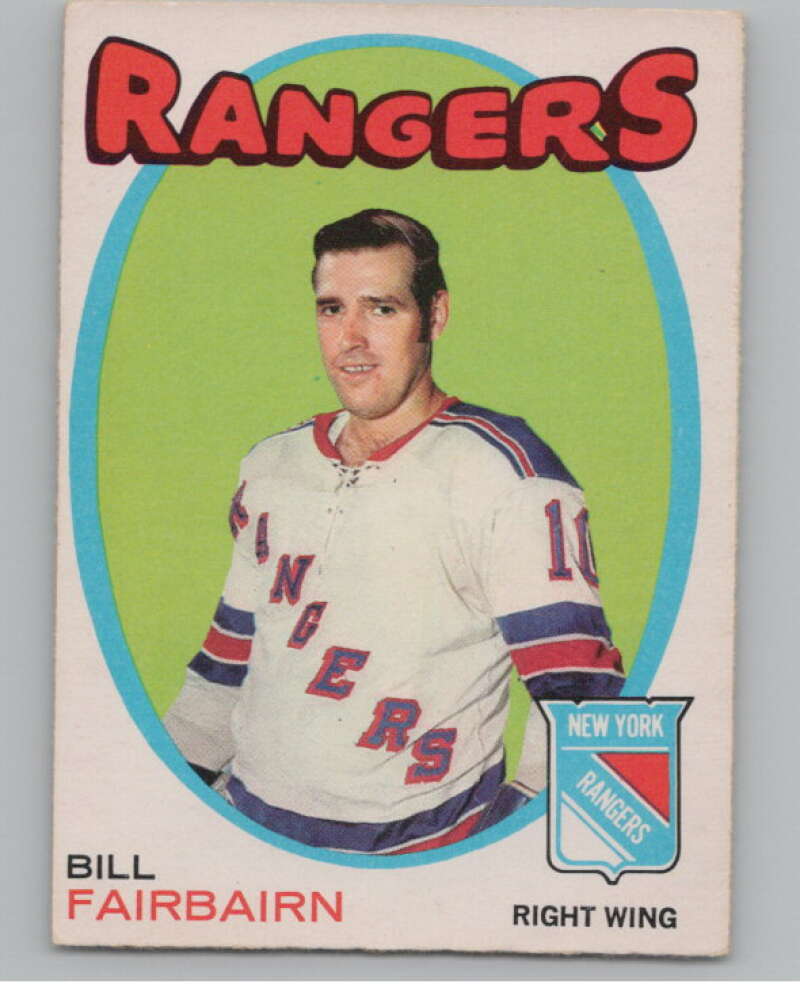 1971-72 O-Pee-Chee #215 Bill Fairbairn  RC Rookie New York Rangers  V99191 Image 1