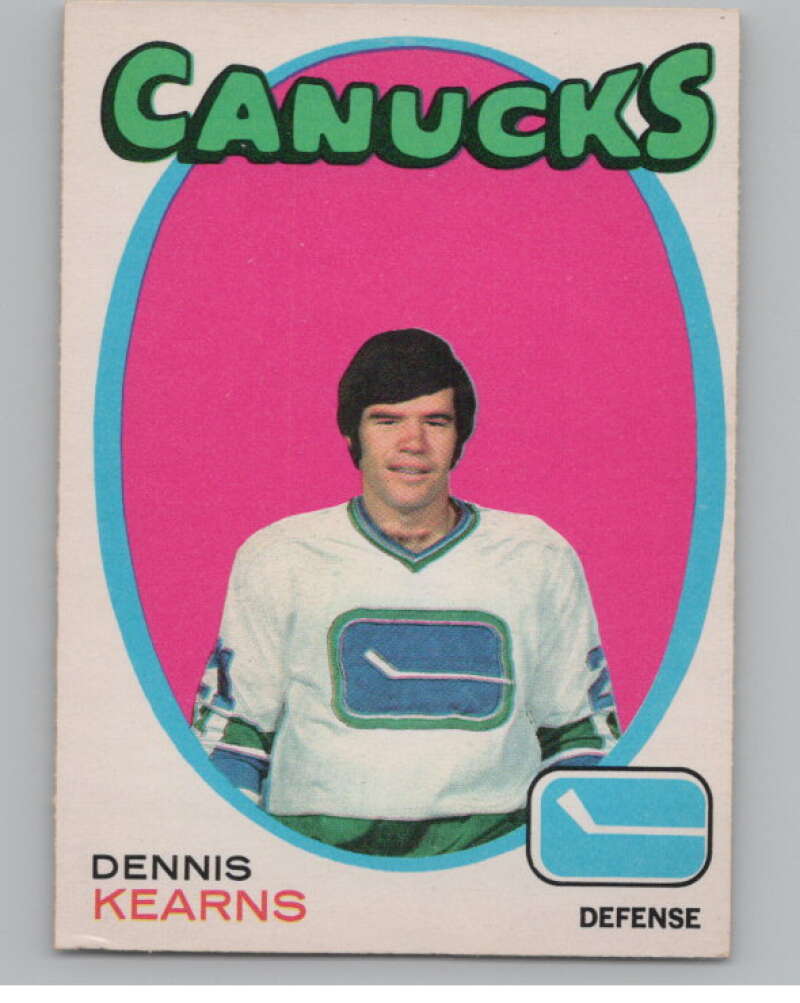 1971-72 O-Pee-Chee #231 Dennis Kearns RC Rookie Vancouver Canucks  V99200 Image 1