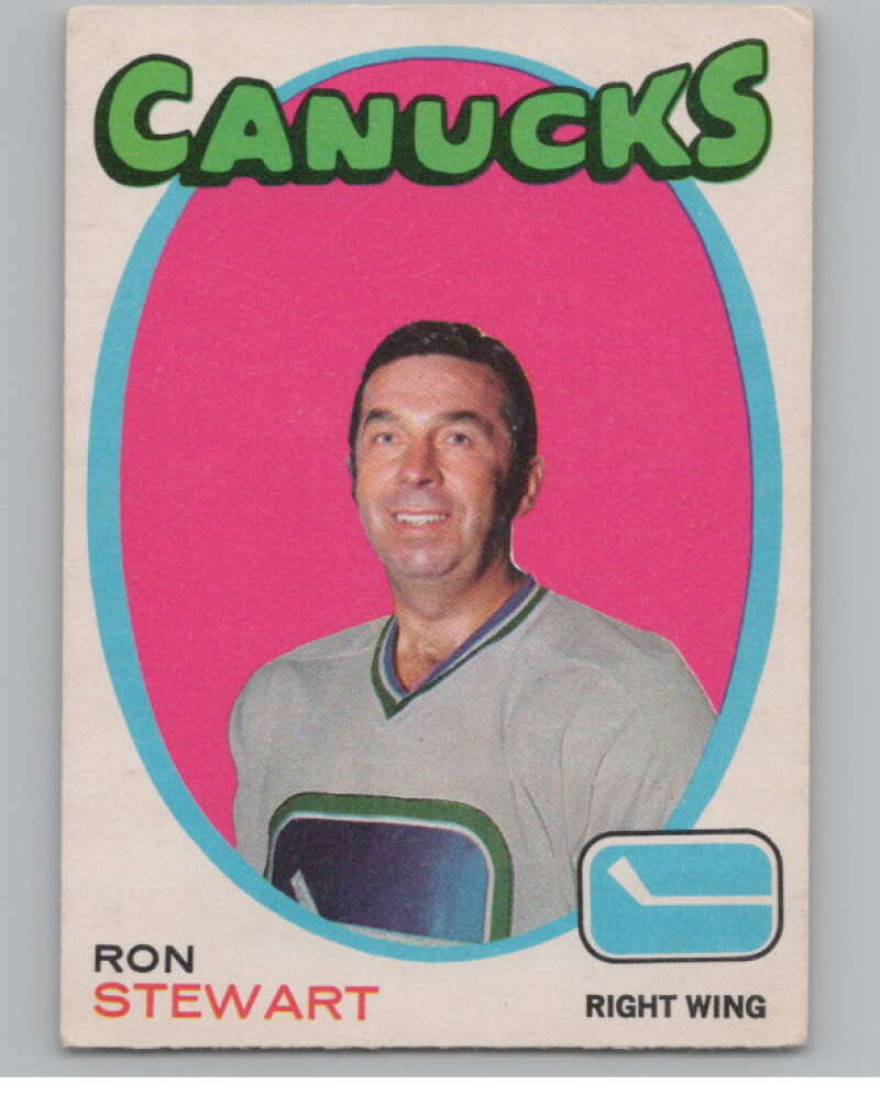 1971-72 O-Pee-Chee #236 Ron Stewart  Vancouver Canucks  V99205 Image 1