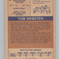 1974-75 O-Pee-Chee WHA #8 Tom Webster  New England Whalers  V99215 Image 2