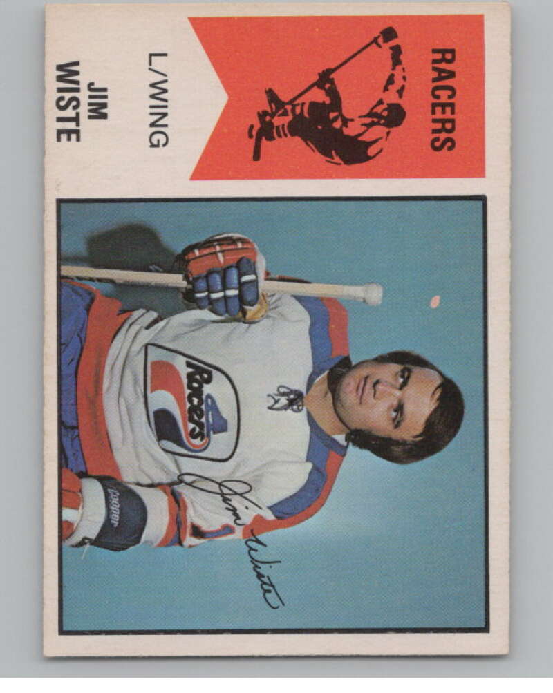1974-75 O-Pee-Chee WHA #34 Jim Wiste RC Rookie Racers  V99228 Image 1