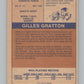 1974-75 O-Pee-Chee WHA #65 Gilles Gratton RC Rookie Toros  V99243 Image 2