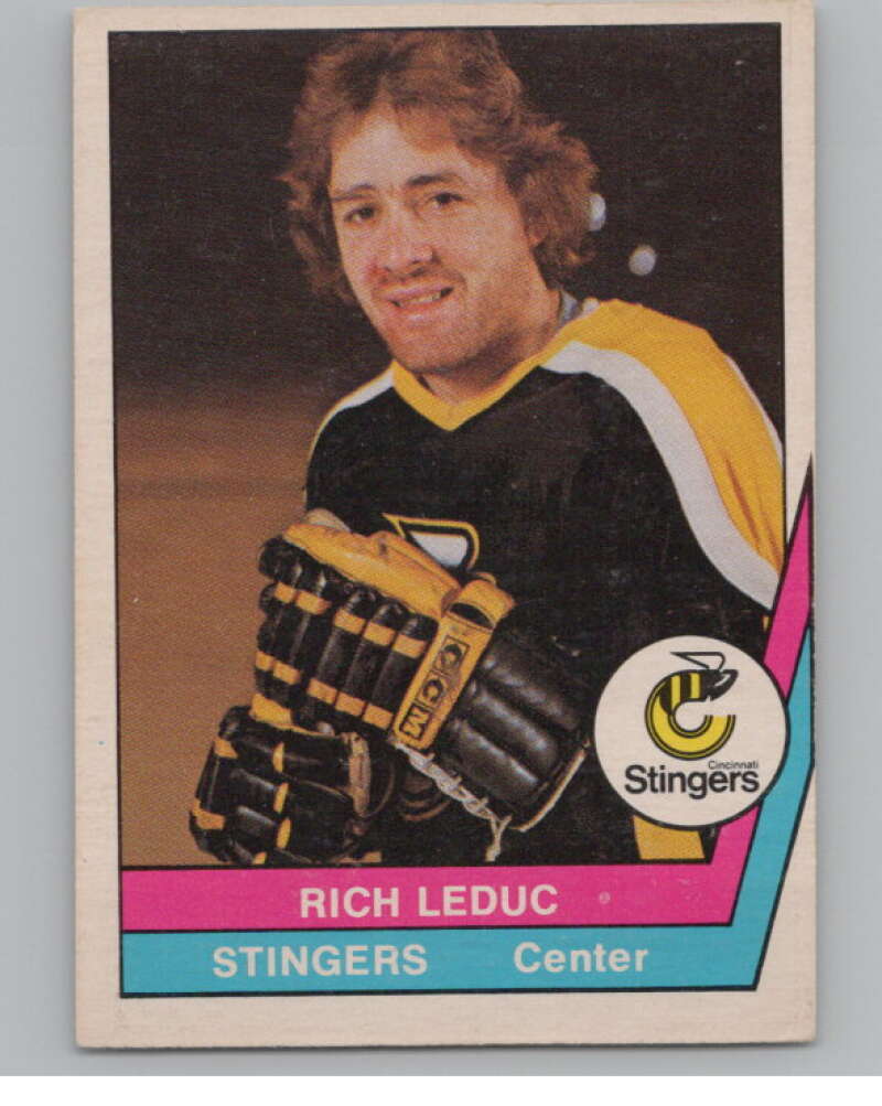 1977-78 O-Pee-Chee WHA #13 Rich Leduc  Cincinnati Stingers  V99254 Image 1