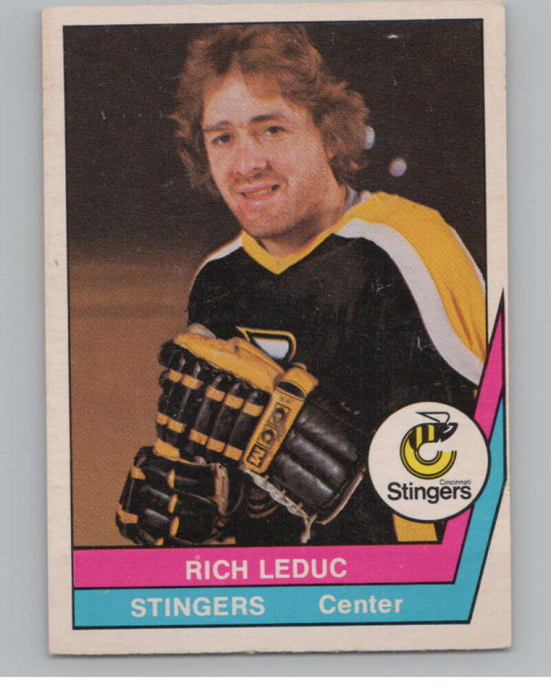 1977-78 O-Pee-Chee WHA #13 Rich Leduc  Cincinnati Stingers  V99255 Image 1