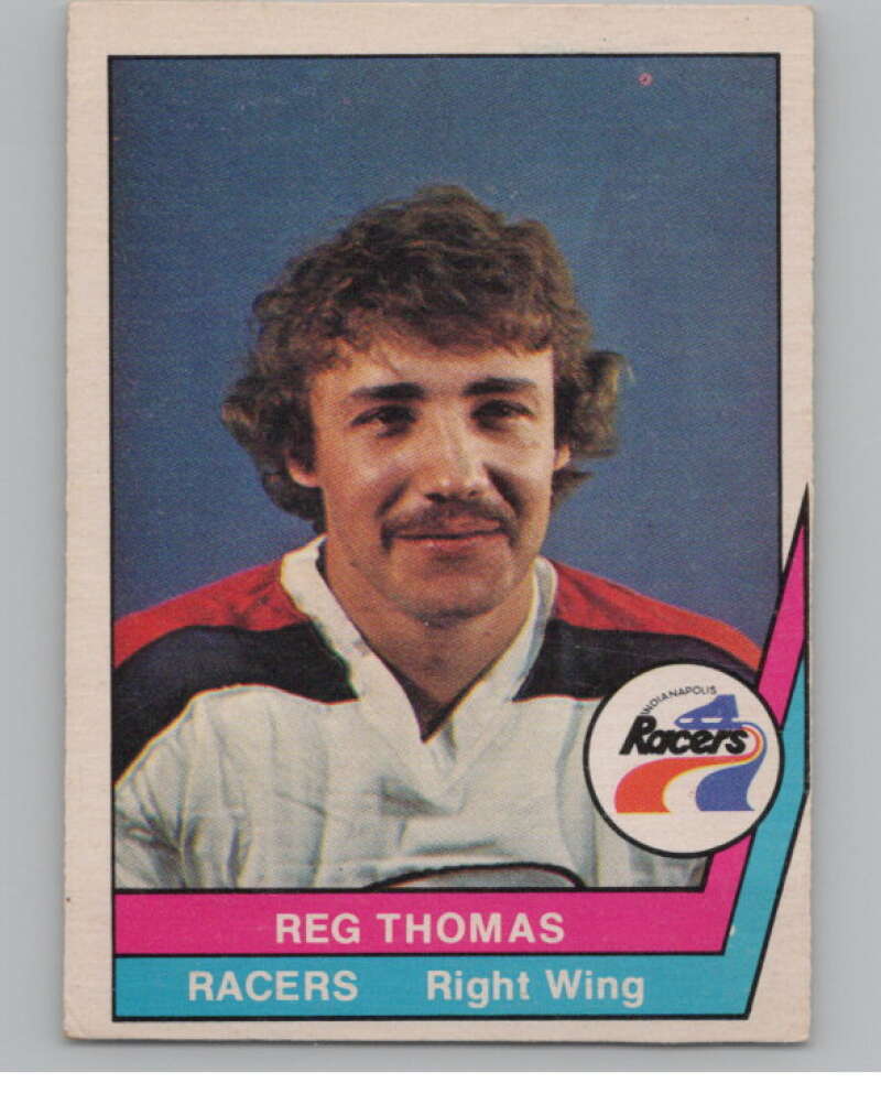 1977-78 O-Pee-Chee WHA #29 Reg Thomas  Indianapolis Racers  V99267 Image 1