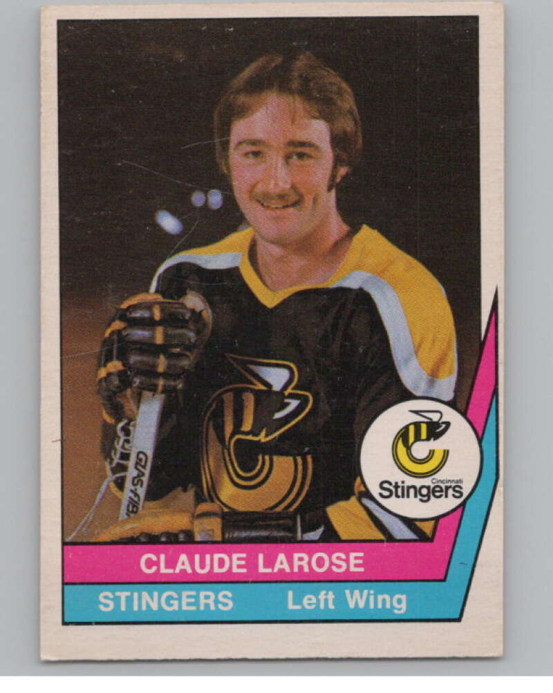 1977-78 O-Pee-Chee WHA #43 Claude Larose RC Rookie Stingers  V99276 Image 1