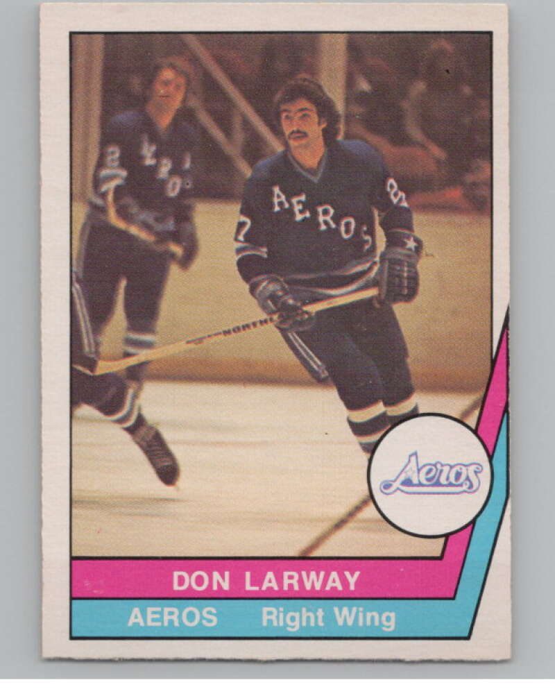 1977-78 O-Pee-Chee WHA #48 Don Larway RC Rookie Aeros  V99281 Image 1