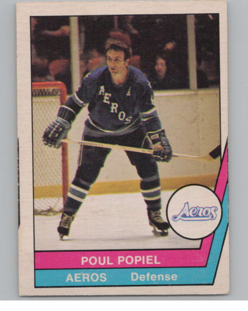 1977-78 O-Pee-Chee WHA #63 Poul Popiel  Houston Aeros  V99296 Image 1