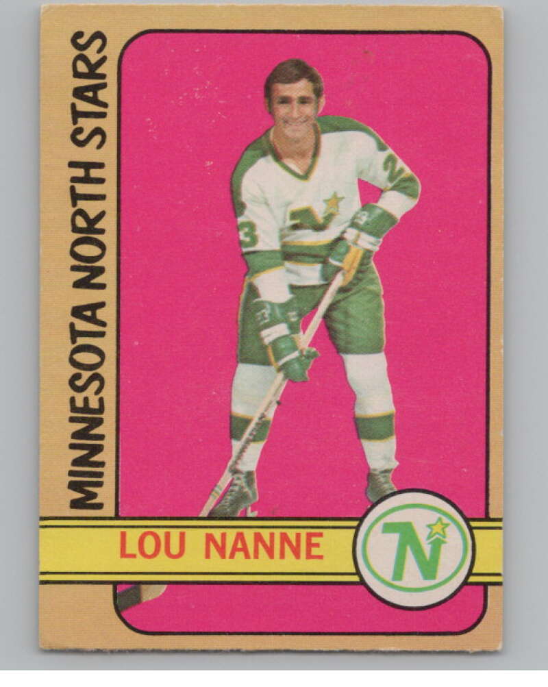 1972-73 O-Pee-Chee #10 Lou Nanne  Minnesota North Stars  V99311 Image 1
