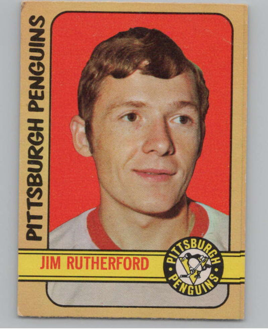 1972-73 O-Pee-Chee #15 Jim Rutherford  RC Rookie Pittsburgh Penguins  V99315 Image 1