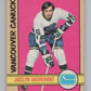 1972-73 O-Pee-Chee #37 Jocelyn Guevremont  Vancouver Canucks  V99356 Image 1