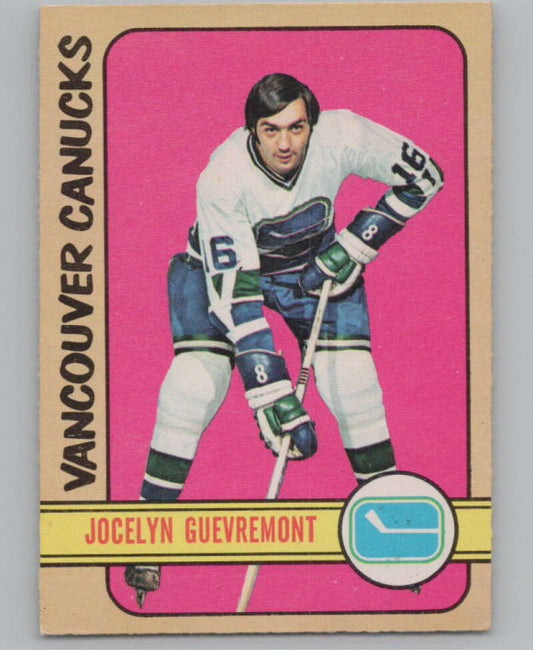 1972-73 O-Pee-Chee #37 Jocelyn Guevremont  Vancouver Canucks  V99356 Image 1