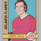 1972-73 O-Pee-Chee #53 Larry Hale  RC Rookie Atlanta Flames  V99383 Image 1