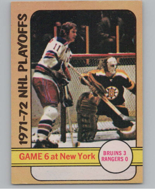 1972-73 O-Pee-Chee #63 Playoff Games 6 Bruins/Rangers  V99398 Image 1