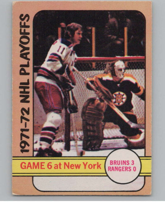 1972-73 O-Pee-Chee #63 Playoff Games 6 Bruins/Rangers  V99399 Image 1