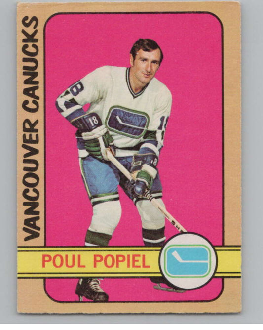 1972-73 O-Pee-Chee #67 Poul Popiel  Vancouver Canucks  V99405 Image 1