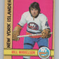 1972-73 O-Pee-Chee #79 Bill Mikkelson RC Rookie New York Islanders  V99429 Image 1