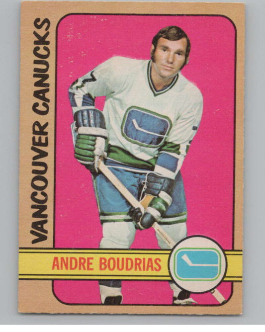 1972-73 O-Pee-Chee #93 Andre Boudrias  Vancouver Canucks  V99452 Image 1