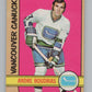 1972-73 O-Pee-Chee #93 Andre Boudrias  Vancouver Canucks  V99453 Image 1
