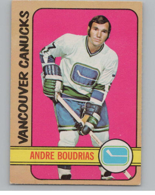1972-73 O-Pee-Chee #93 Andre Boudrias  Vancouver Canucks  V99453 Image 1