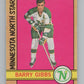 1972-73 O-Pee-Chee #101 Barry Gibbs  RC Rookie North Stars  V99466 Image 1