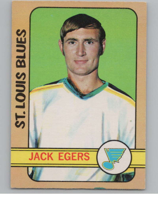 1972-73 O-Pee-Chee #107 Jack Egers  RC Rookie St. Louis Blues  V99475 Image 1