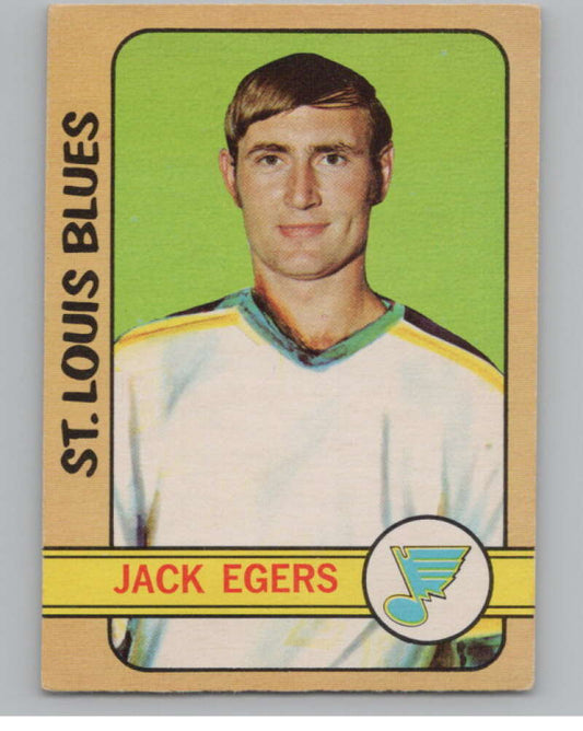 1972-73 O-Pee-Chee #107 Jack Egers  RC Rookie St. Louis Blues  V99476 Image 1