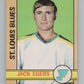 1972-73 O-Pee-Chee #107 Jack Egers  RC Rookie St. Louis Blues  V99477 Image 1