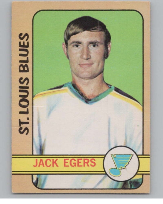 1972-73 O-Pee-Chee #107 Jack Egers  RC Rookie St. Louis Blues  V99477 Image 1