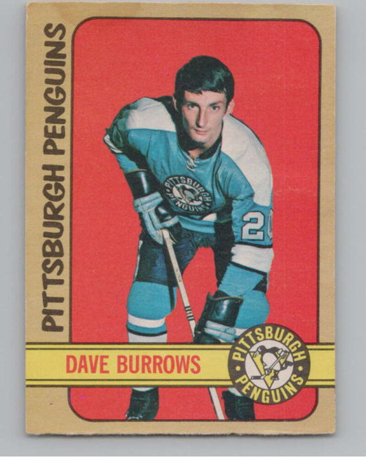 1972-73 O-Pee-Chee #133 Dave Burrows  RC Rookie Penguins  V99502 Image 1