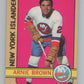 1972-73 O-Pee-Chee #144 Arnie Brown  New York Islanders  V99512 Image 1