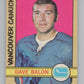 1972-73 O-Pee-Chee #162 Dave Balon Vancouver Canucks  V99539 Image 1