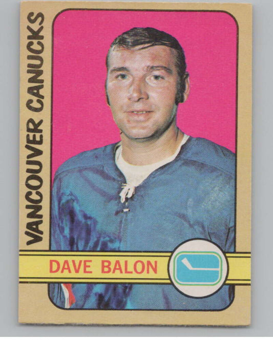 1972-73 O-Pee-Chee #162 Dave Balon Vancouver Canucks  V99539 Image 1