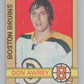 1972-73 O-Pee-Chee #170 Don Awrey  Boston Bruins  V99551 Image 1