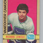 1972-73 O-Pee-Chee #202 Richard Lemieux  RC Rookie Vancouver Canucks  V99592 Image 1