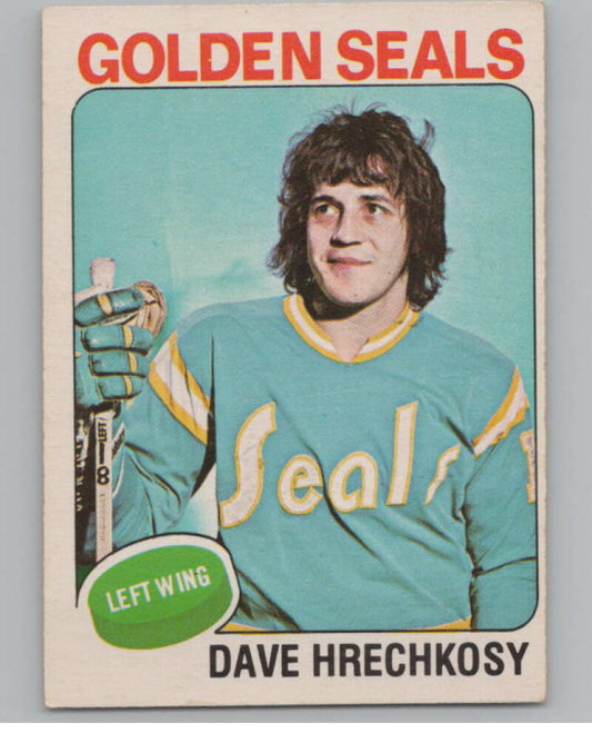 1975-76 O-Pee-Chee #156 Dave Hrechkosy  RC Rookie Golden Seals  V99618 Image 1