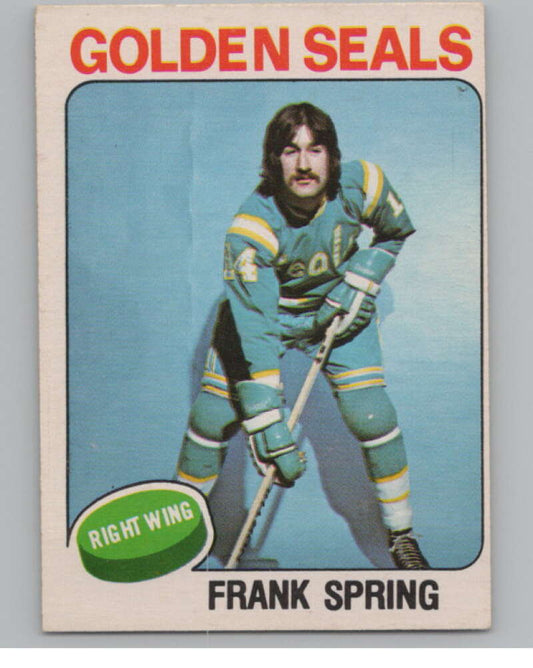 1975-76 O-Pee-Chee #341 Frank Spring  RC Rookie Golden Seals  V99628 Image 1