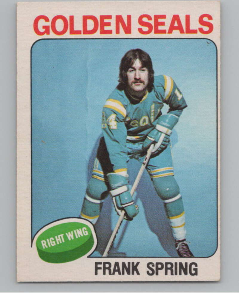1975-76 O-Pee-Chee #341 Frank Spring  RC Rookie Golden Seals  V99629 Image 1