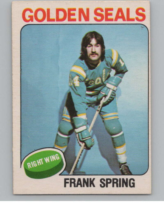1975-76 O-Pee-Chee #341 Frank Spring  RC Rookie Golden Seals  V99631 Image 1