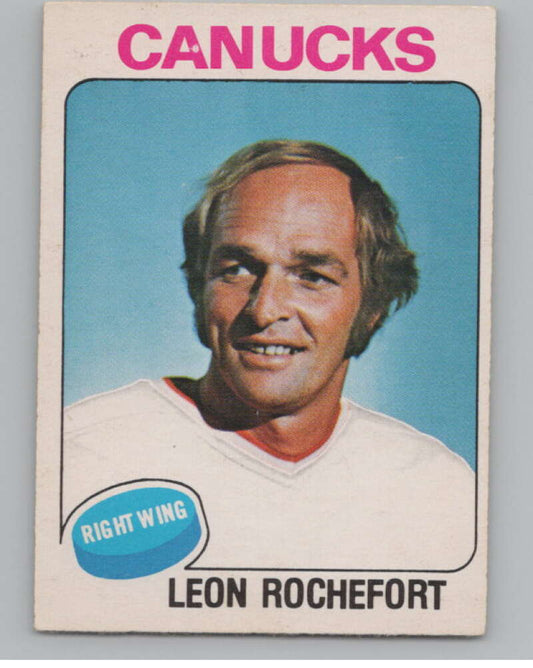 1975-76 O-Pee-Chee #374 Leon Rochefort  Vancouver Canucks  V99638 Image 1