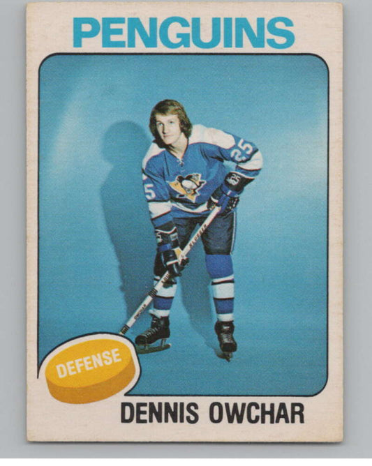 1975-76 O-Pee-Chee #380 Dennis Owchar  RC Rookie Pittsburgh Penguins  V99639 Image 1