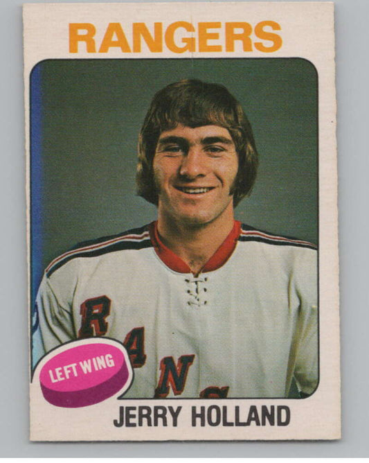 1975-76 O-Pee-Chee #392 Jerry Holland  RC Rookie New York Rangers  V99642 Image 1