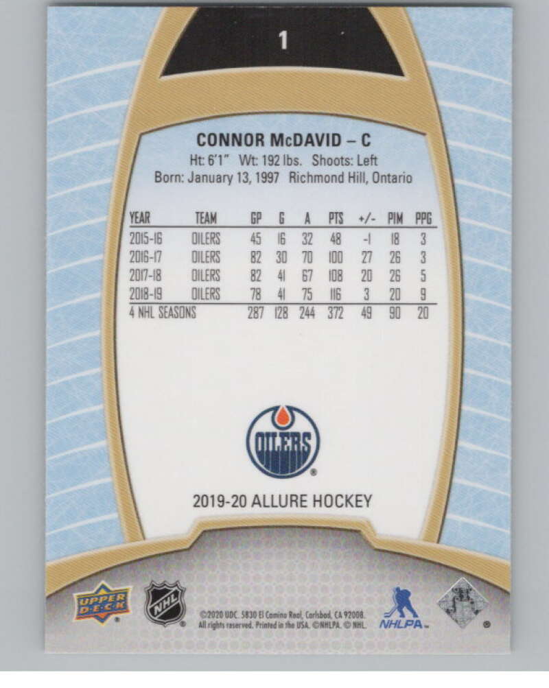 2019-20 Upper Deck Allure #1 Connor McDavid  Edmonton Oilers  V99690 Image 2