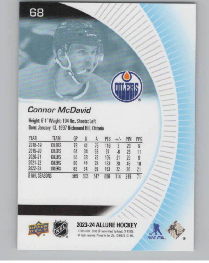 2023-24 Upper Deck Allure #68 Connor McDavid  Edmonton Oilers  V99715 Image 2